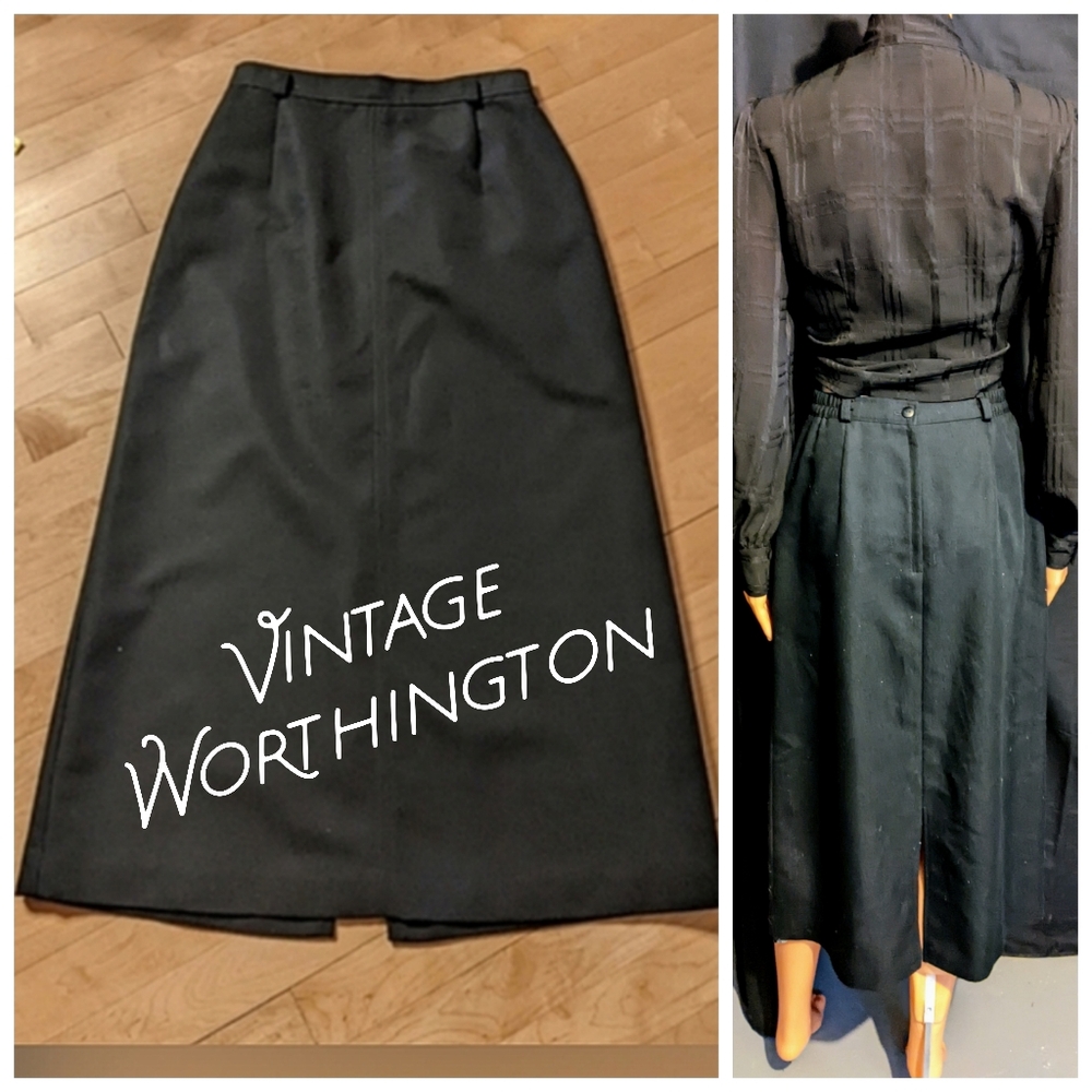 Vintage Long Black Skirt